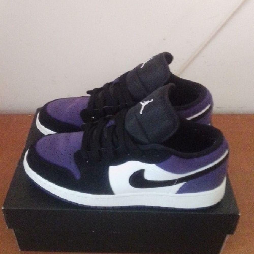 Black and Purple Low Air Jordan 1